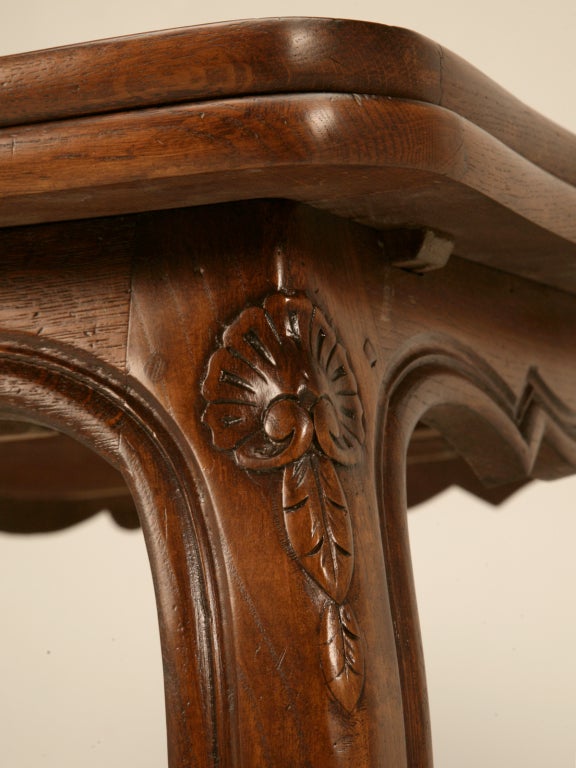 French Oak Louis XV Style Draw-Leaf Dining Table 5