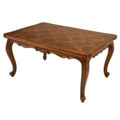 French Oak Louis XV Style Draw-Leaf Dining Table