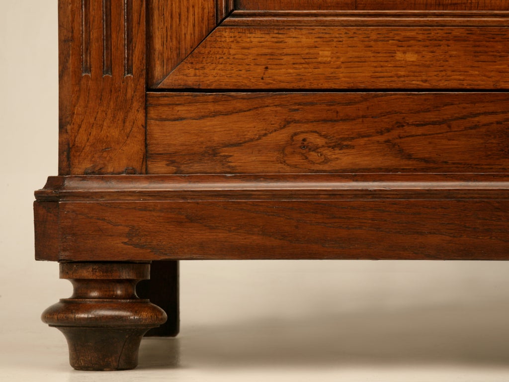 Oak Shallow Antique French Henri II 2 over 2 Carved Buffet/Sideboard