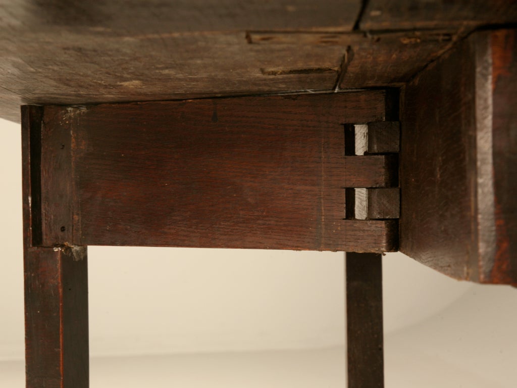 Rustic Antique. English Oak Gate-Leg Table 1
