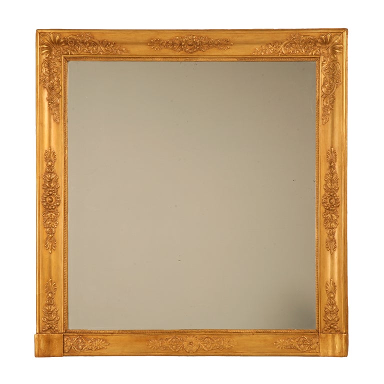 Amazing Restored Large Square Antique French Gilt Mirror at 1stDibs