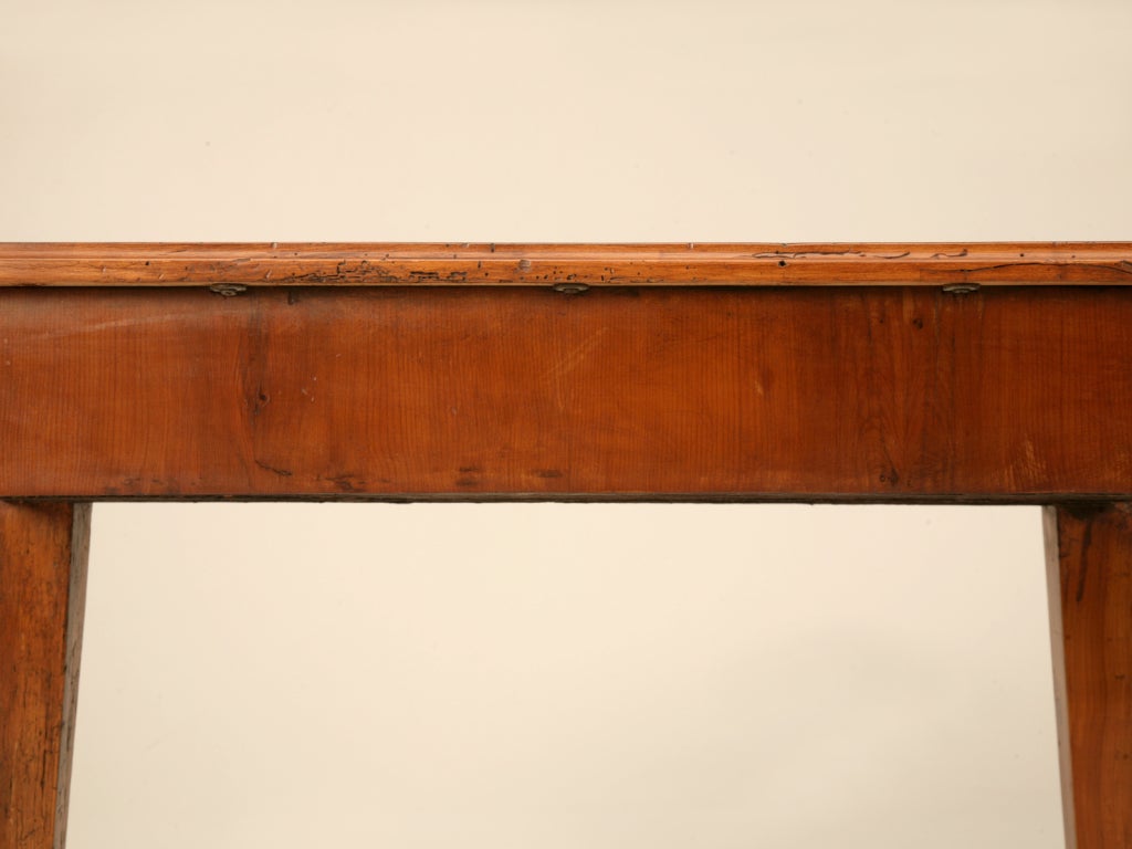 Petite Antique French Cherry Wood Side, End or Console Table at 1stdibs