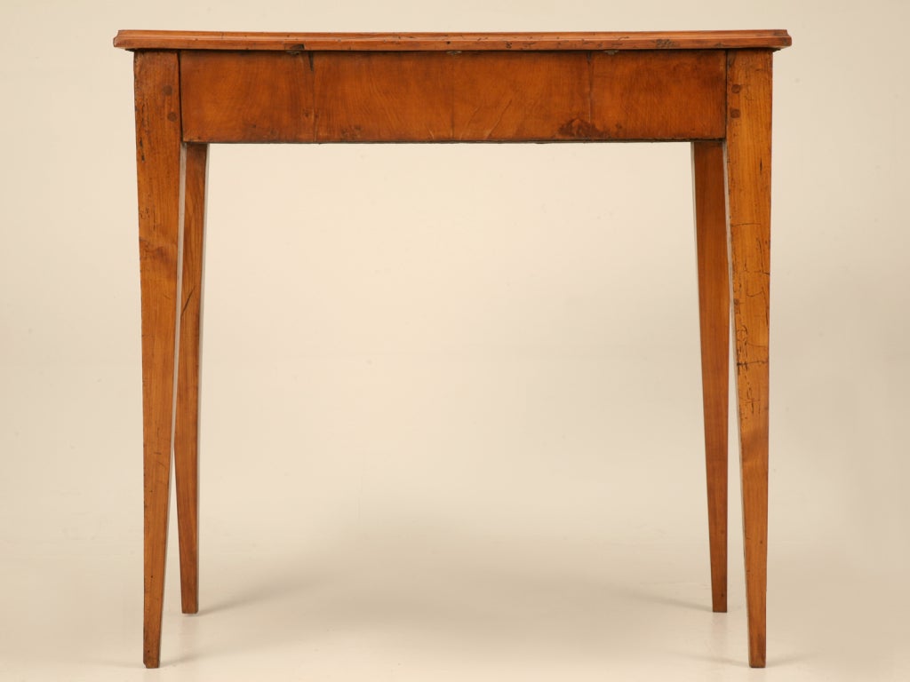 Petite Antique French Cherry Wood Side, End or Console Table at 1stDibs