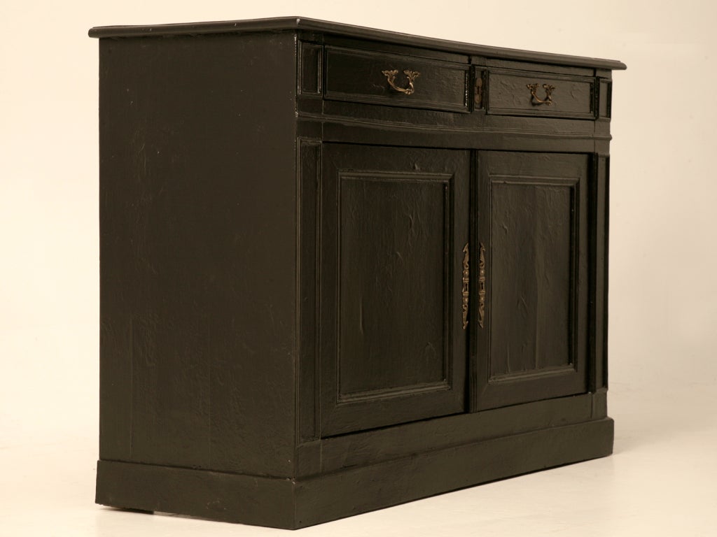 Antique French 2 over 2 Buffet/Sink Base w/Thick Layered Paint