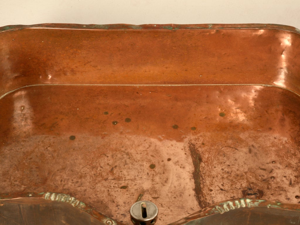 19th Century c.1890 Antique American Copper Bar, Butler's or Bathroom Sink