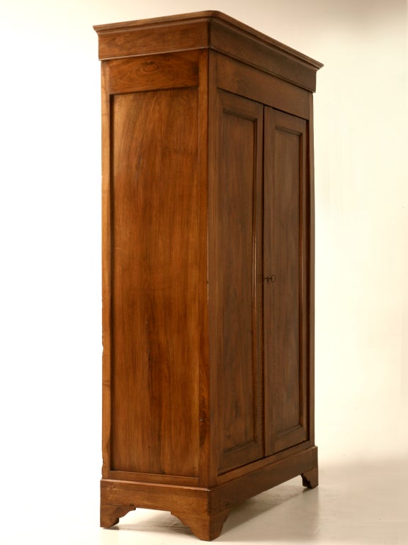 Incredible Antique French Louis Philippe Figured Walnut Armoire