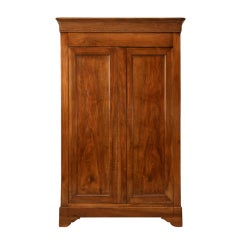 Incredible Used French Louis Philippe Figured Walnut Armoire