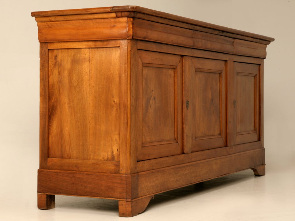 Spectacular Antique French Walnut Louis Philippe 3 over 3 Buffet