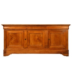 Spectacular Antique French Walnut Louis Philippe 3 over 3 Buffet