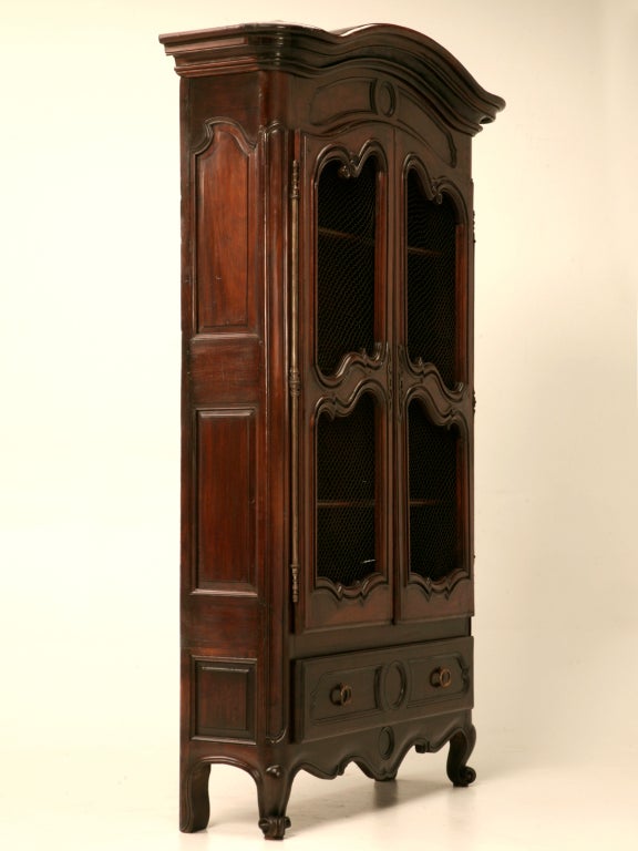 Petite Antique French Normandy Bibliotheque w/Drawer