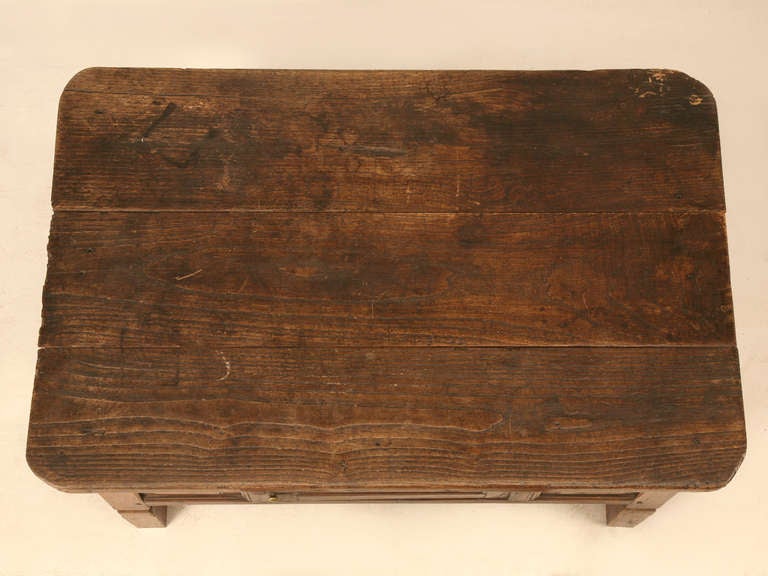 Primitive c.1800 Austrian Oak & Walnut Food Safe/Coffee Table w/Storage