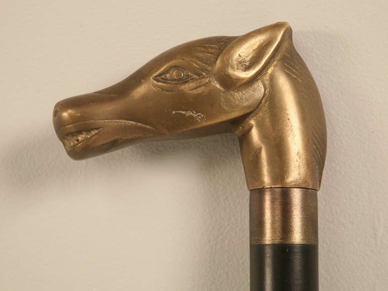 Französischer Gentleman's Walking Stick für Herren mit Pferdegriff und Flask im Zustand „Gut“ in Chicago, IL