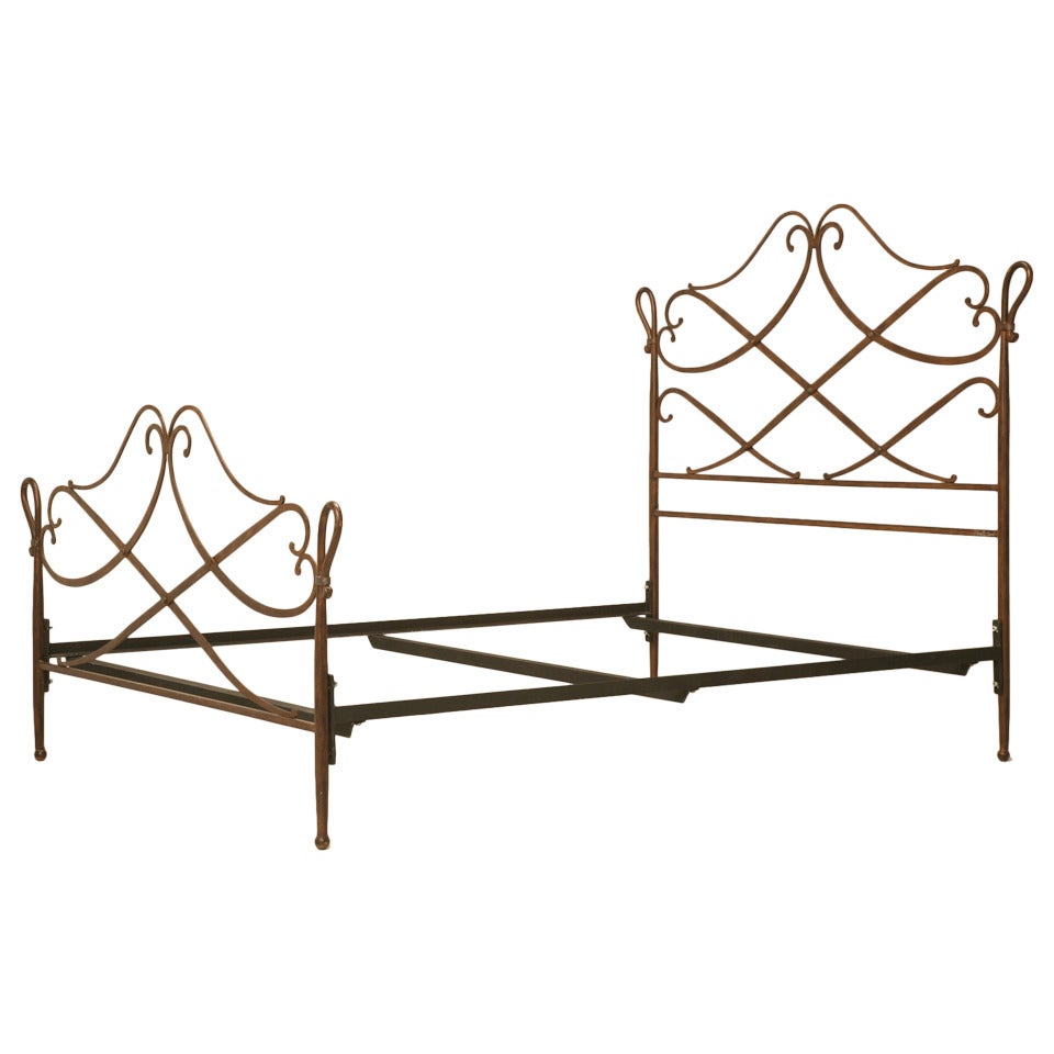 Vintage Iron Bed 3 For On, Leann Graceful Scroll Bronze Iron Bed Frame King