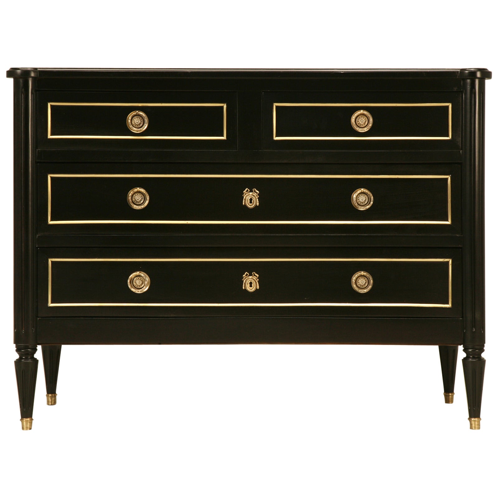French Louis XVI Ebonized Commode or Chest