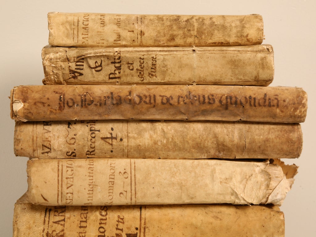 Italian Fabulous Collection of 15 Early Latin Books w/Vellum Bindings
