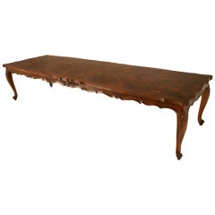 Custom-Modified Vintage French Louis XV Draw-Leaf Table-144"L