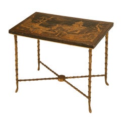 Stellar Petite Vintage French Bronze Coffee Table att to Bagues