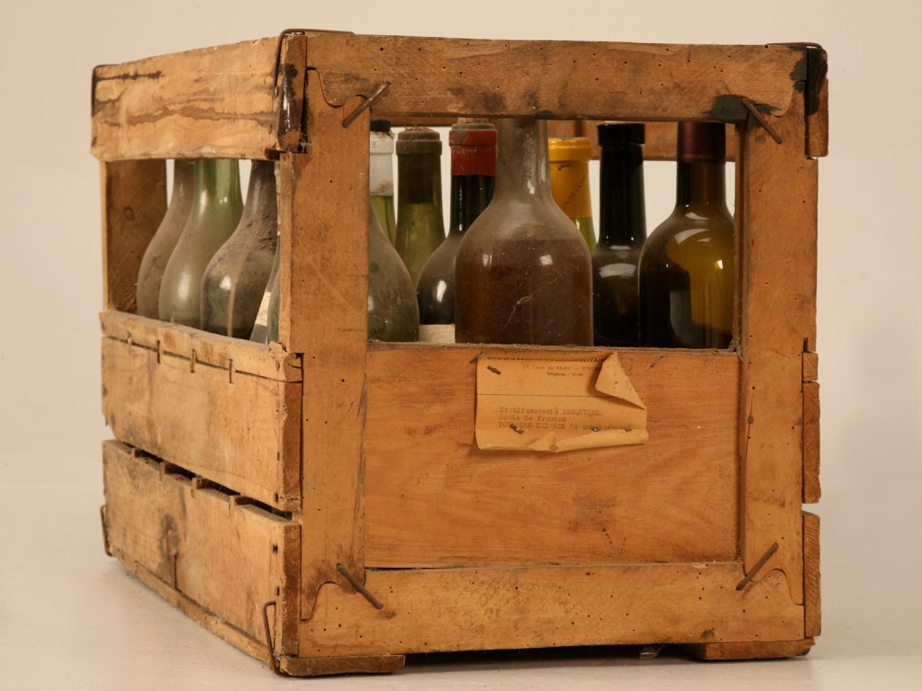 Original Vintage French Wine Crate(s) for Props and Decoration at 1stdibs