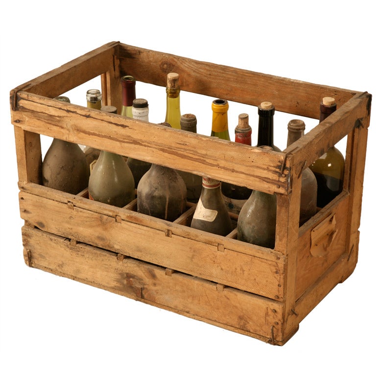 Original Vintage French Wine Crate(s) for Props and Decoration at 1stdibs