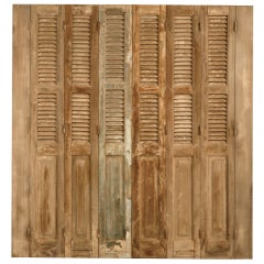Antique French Shutters with Original Paint 6