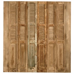 Antique French Shutters with Original Paint