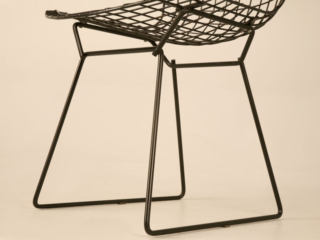 Original Vintage Bertoia Side Chair in Black 4