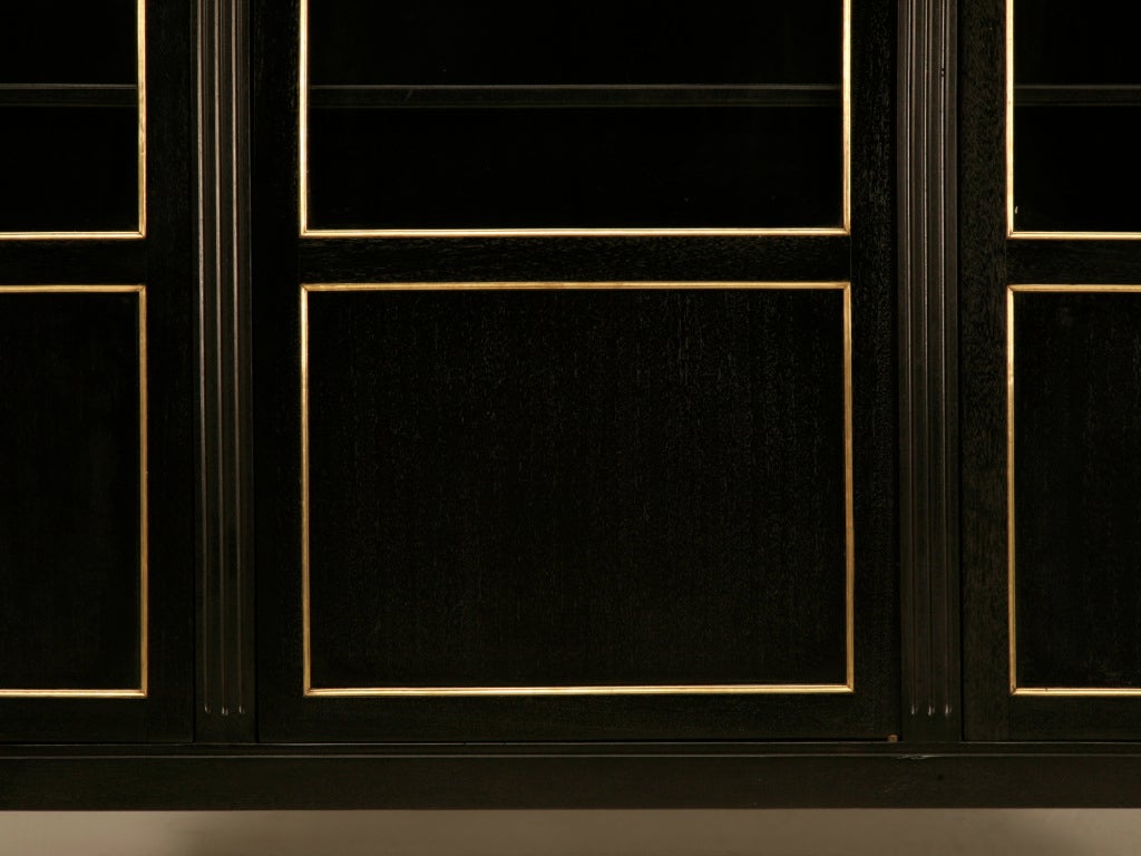 Elegant & Refined Ebonized French LXVI Mahogany Bookcase/Cabinet 1