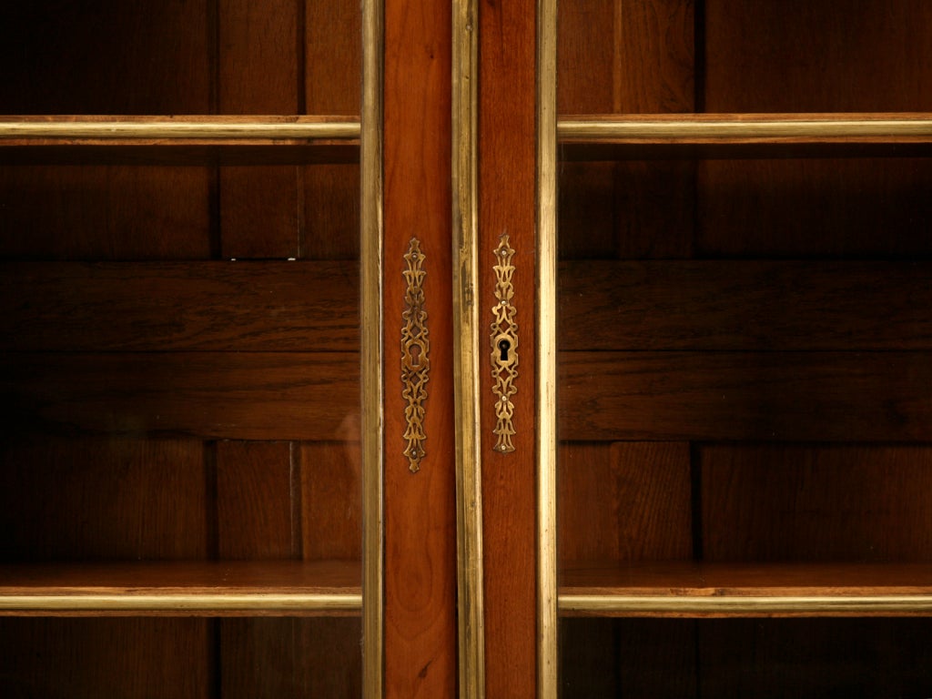 Antique French Louis XVI Mahogany 2 Door Cabinet w/Orig. Brasses 1