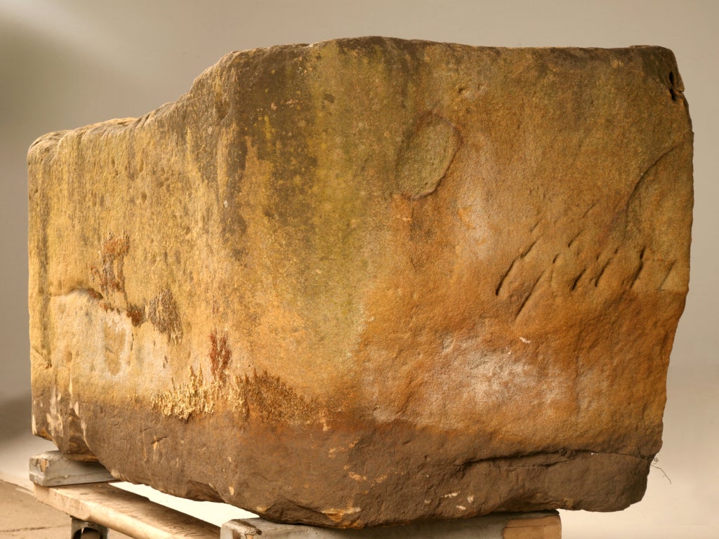 English 18th C Carved Stone Horse Trough, Planter, Fountain, Sink