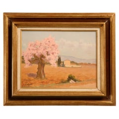 Framed "Springtime in the South of France" Acrylic on Canvas
