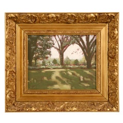 Original "Summer in the Country" Signed LR-Nice Gilt Frame 9