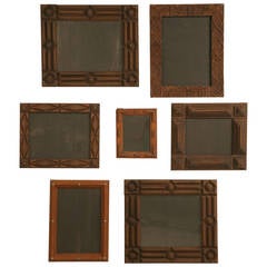 Antique Tramp Art Frame Collection from France