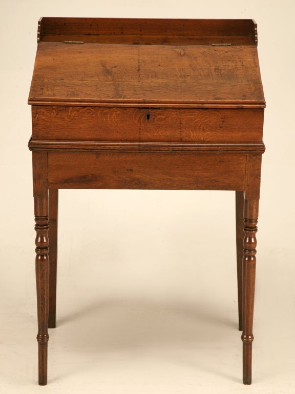 antique oak school desk