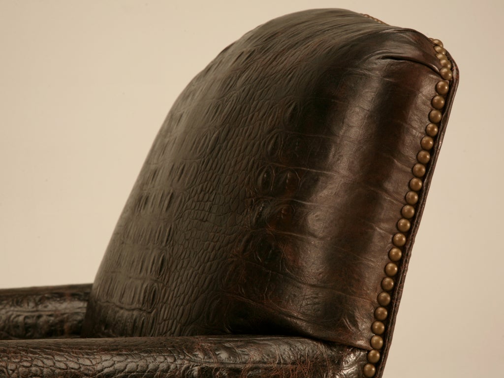 crocodile leather chair