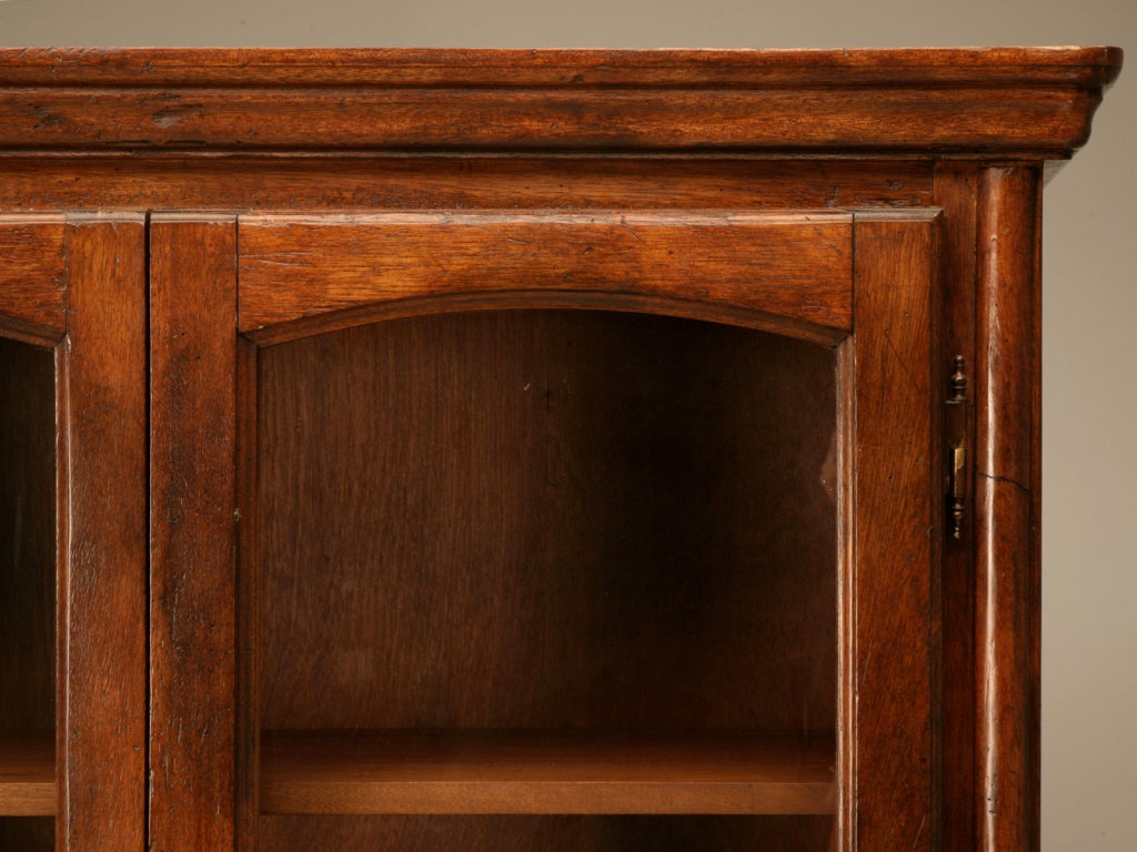 Louis XV Classic Vintage French Walnut 4 over 4 Bibliotheque/Cabinet