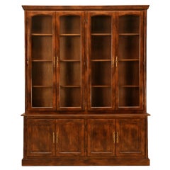 Classic Vintage French Walnut 4 over 4 Bibliotheque/Cabinet