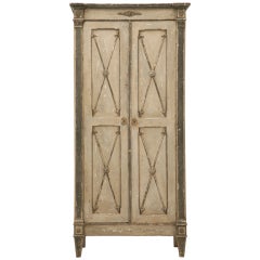 1880s Petite Painted Antique, French Directoire Cupboard