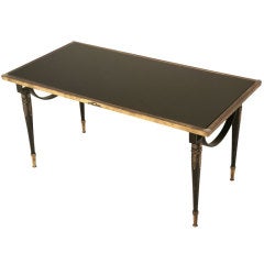 French 40
s Neoclassical Cocktail Table w/Sexy Black Glass Top** French 40
s Neoclassical Cocktail Table w/Sexy Black Glass Top**