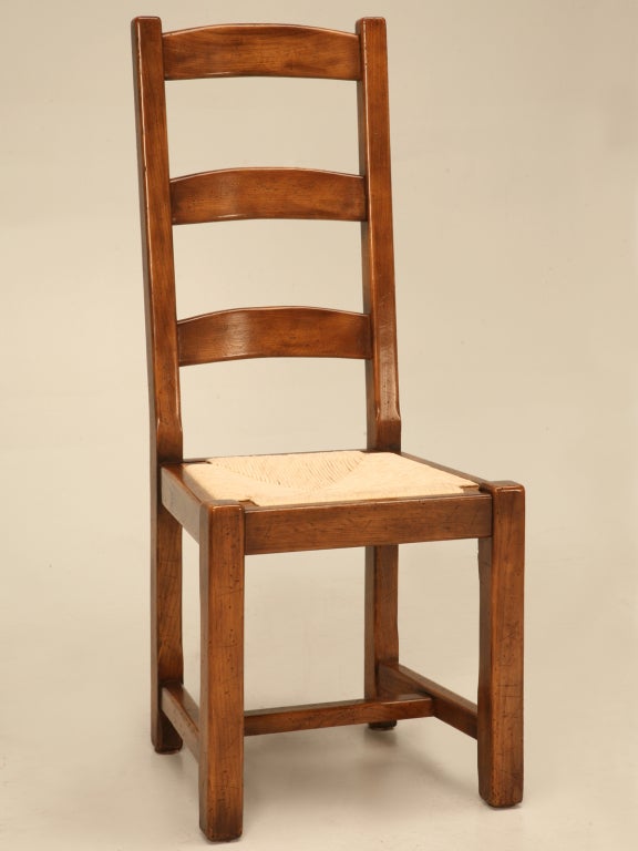 8 Handmade Vintage Country French Ladder-back Dining Chairs 4