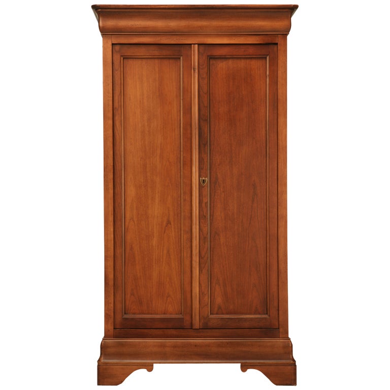 Vintage American Cherry Louis Philippe Style Armoire by Mt. Airy