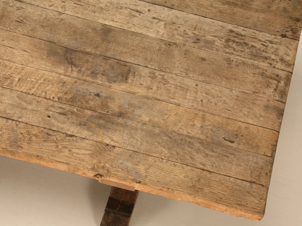 handmade trestle table