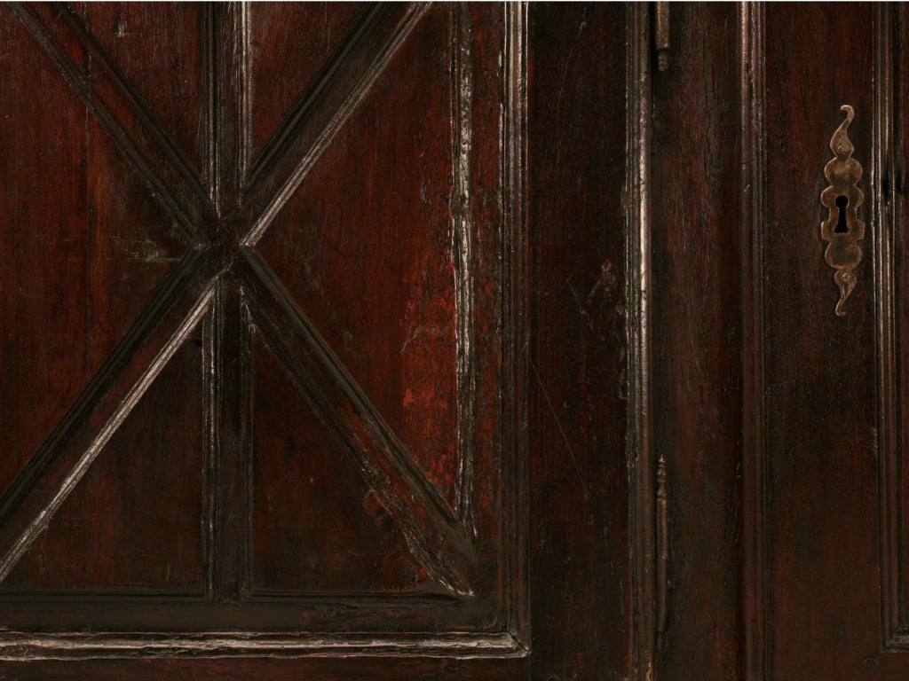 Rustic Original 18th C French Louis XIII 4 Door Buffet/Sideboard 2