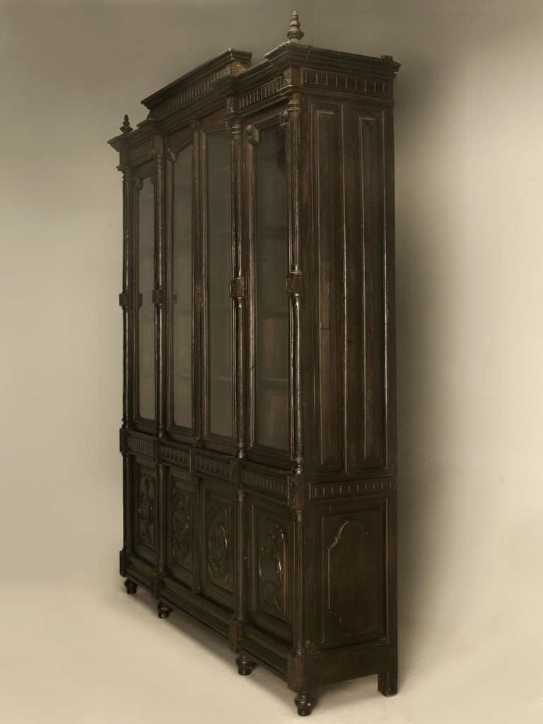 One of our most highly sought after items here at Old Plank right now seems to be large cabinets and this one is exceptional. Built with old world craftsmanship and know how, this Fine bibliotheque or cabinet has so many amenities, I don't know