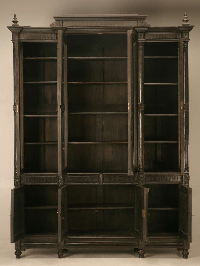 Bookcase, French Ebonized Walnut with Original Finish 4