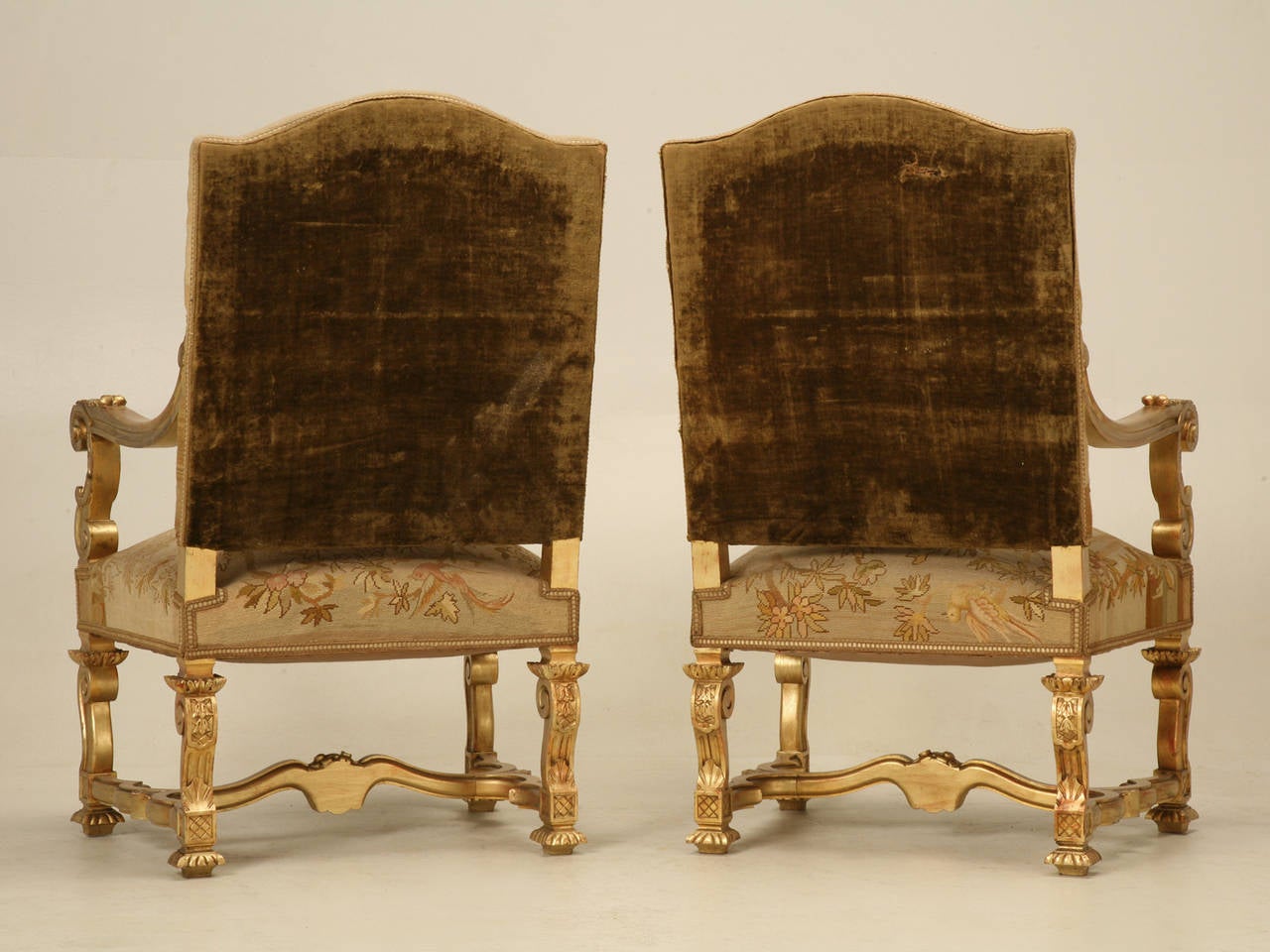Antique French Gilded Throne Chairs, circa 1900 1