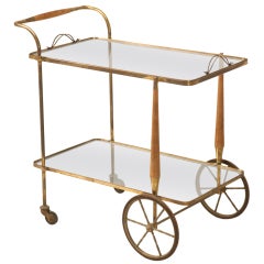 Vintage Fabulous Original 1940s French Moderne Tea, Bar or Dessert Cart