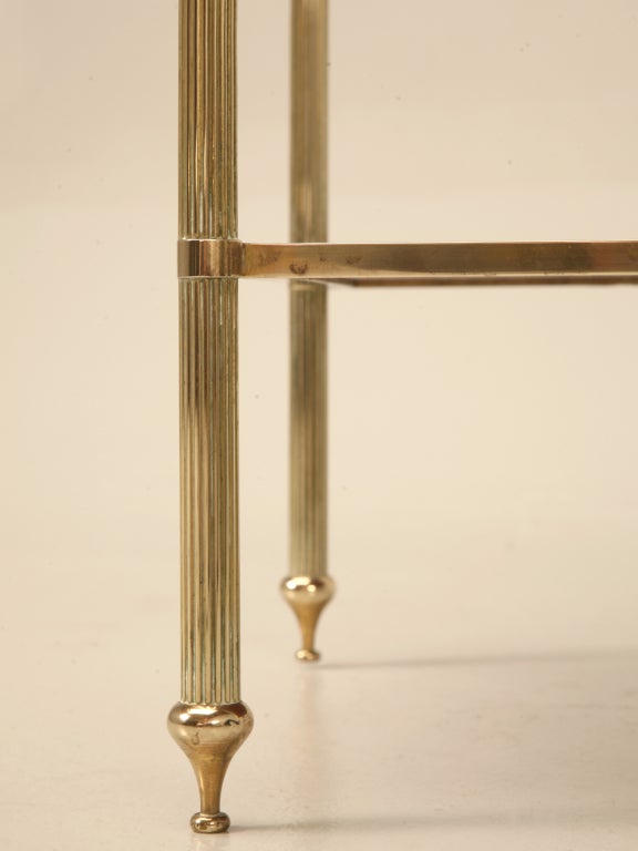 Seductive French 40's Two-Tier Aged Mirror End/Side Table 7