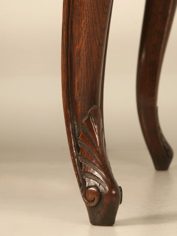 Antique Italian Louis XV Oak & Walnut Draw-Leaf Table 4