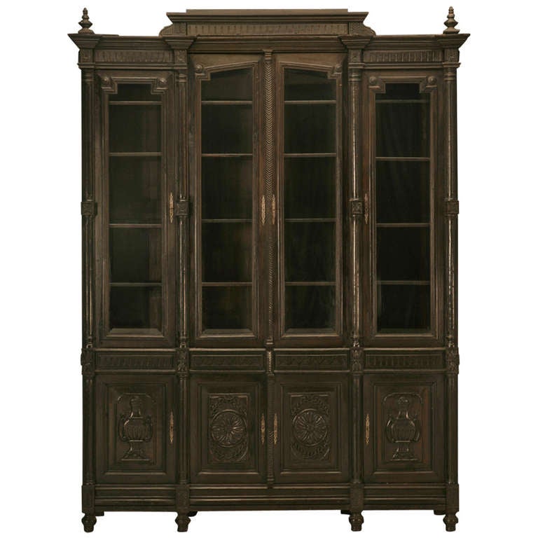 Bookcase, French Ebonized Walnut with Original Finish 1