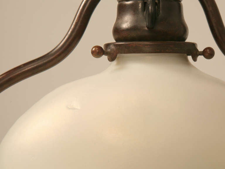 American Original Antique “Tiffany Studios” Bronze & Art Glass Desk or Table Lamp